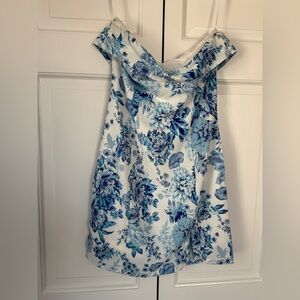 Thatssofetch Floral Blue and White Sleeveless dress size 4